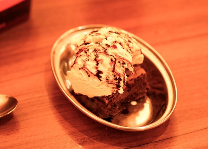 Chocolate Brownie with Vanilla Ice Cream